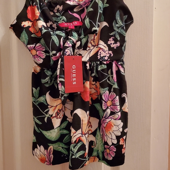 Guess Tie Front Floral Top - Picture 2 of 4